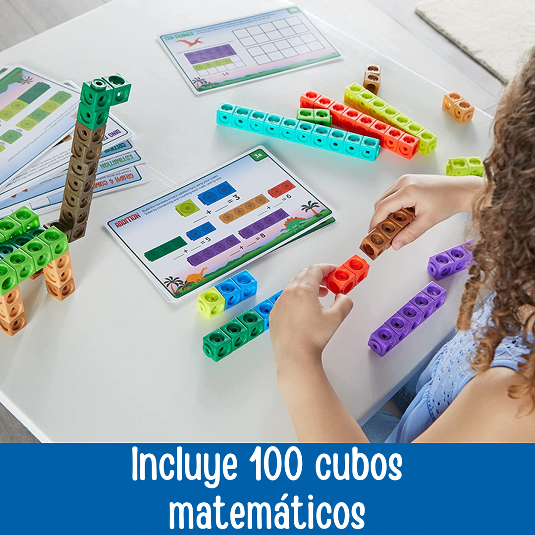Juego didáctico Matemáticas Cubos Dinosaurios para niños