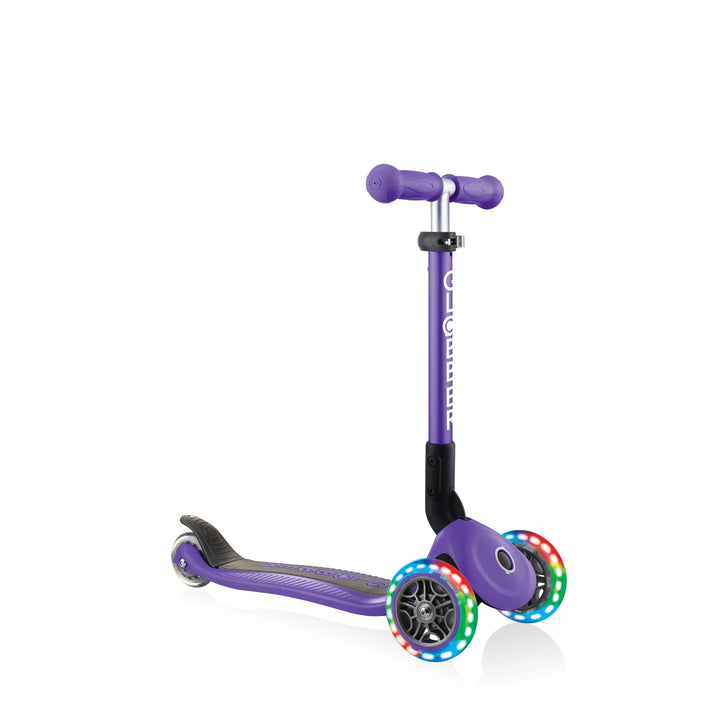 Patineta Globber Junior Con Luces Morada