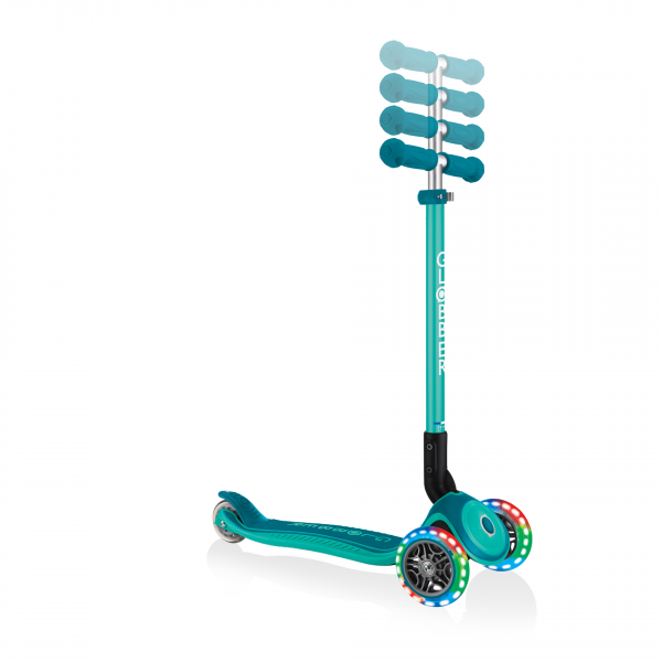 Patineta Globber Primo Plus Con Luces verde