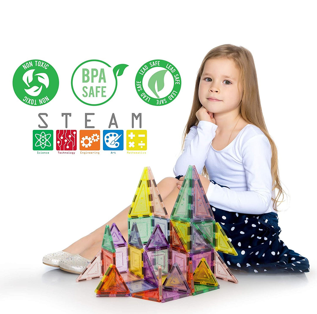Juego De Construcción Magnético 48 Piezas Escarchadas