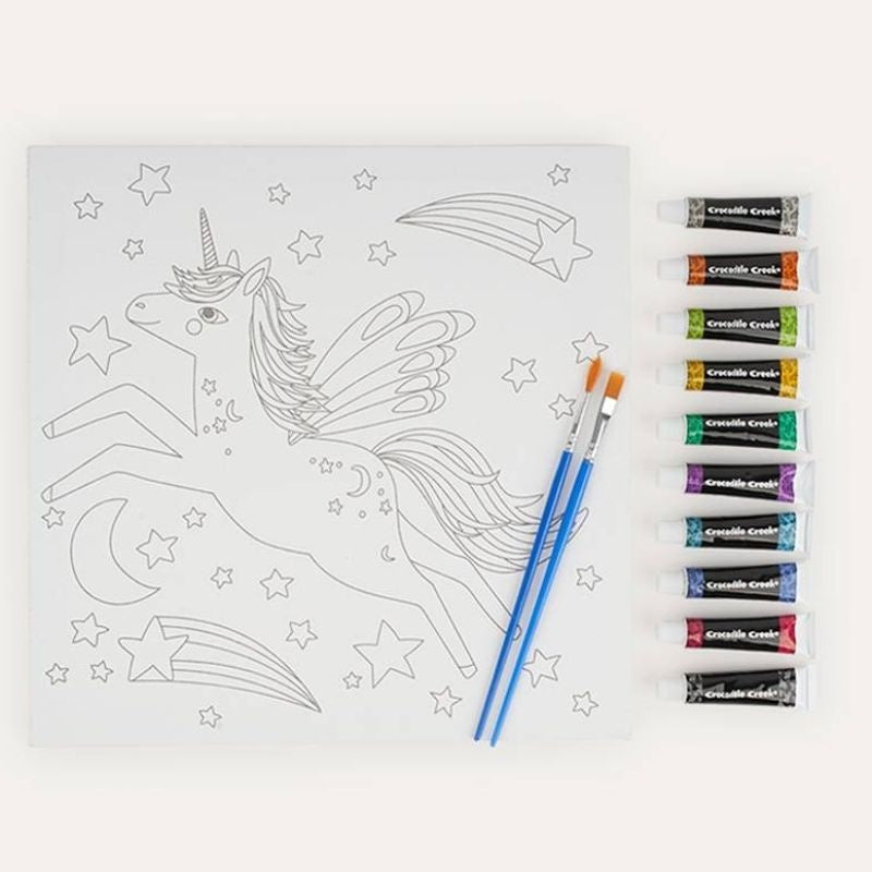 Set De Arte Lienzo Para Pintar Unicornios