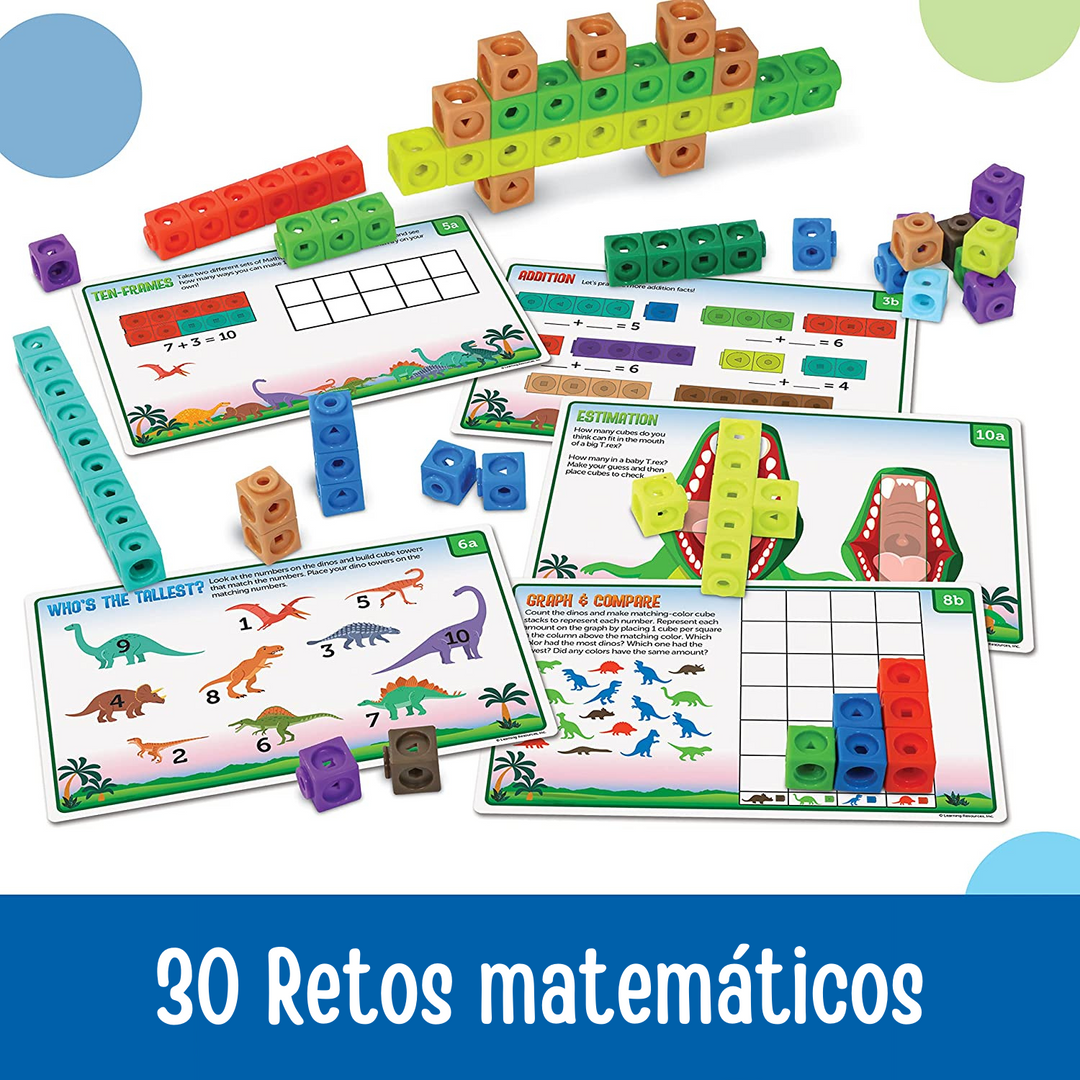 Juego didáctico Matemáticas Cubos Dinosaurios para niños
