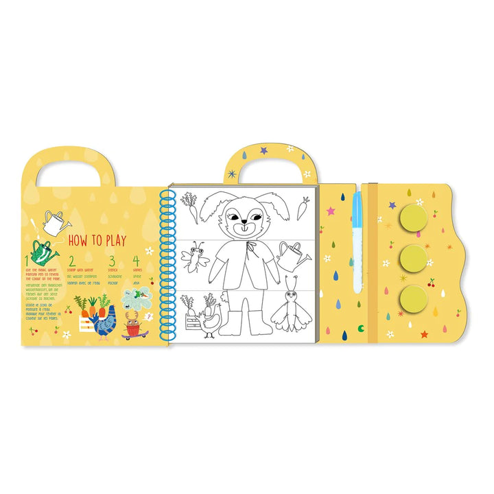 Set de Arte Libro Para Pintar Con Agua Animales Del Bosque
