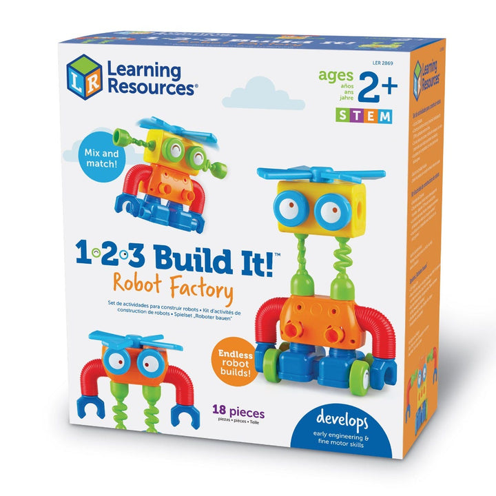 Juego Didáctico Fábrica de Robots 1-2-3 Para Niños