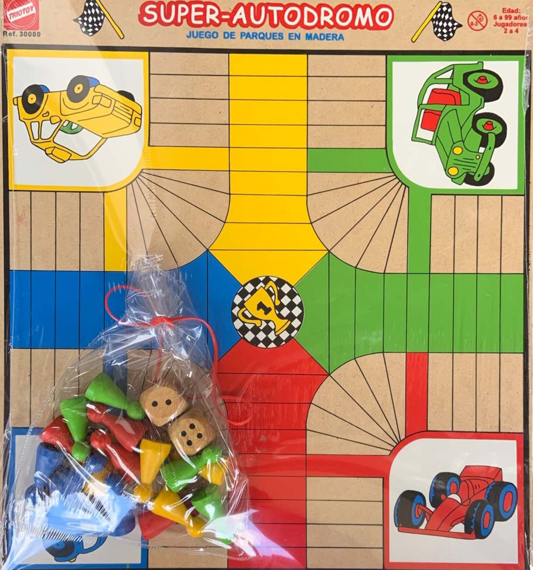 Juego de Mesa Parques 4 Puestos Madera