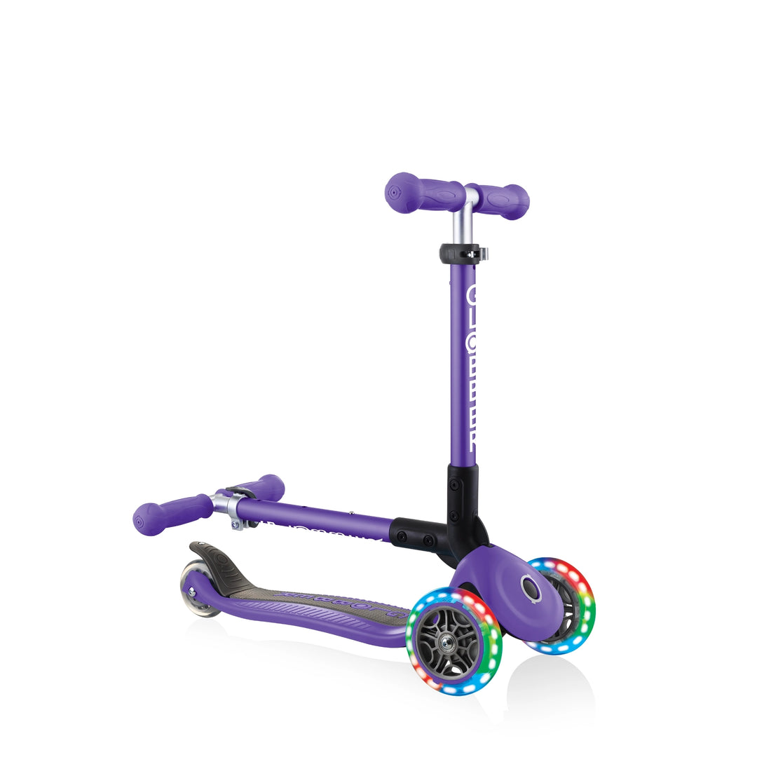 Patineta Globber Junior Con Luces Morada