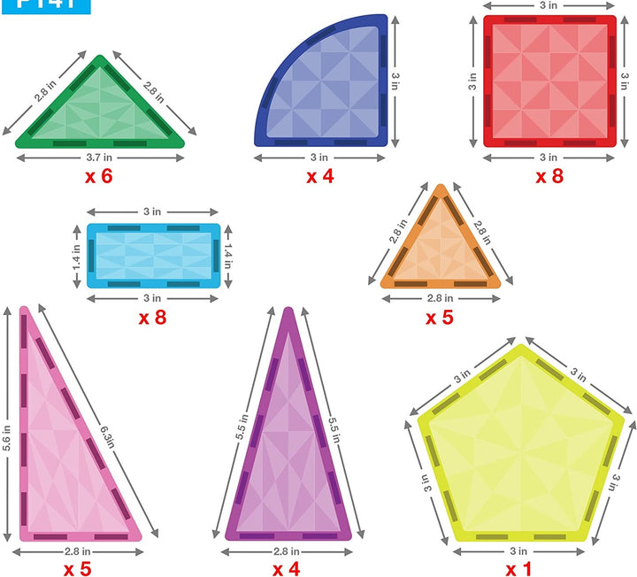 Juego de Construccion Magnetico 41 Piezas