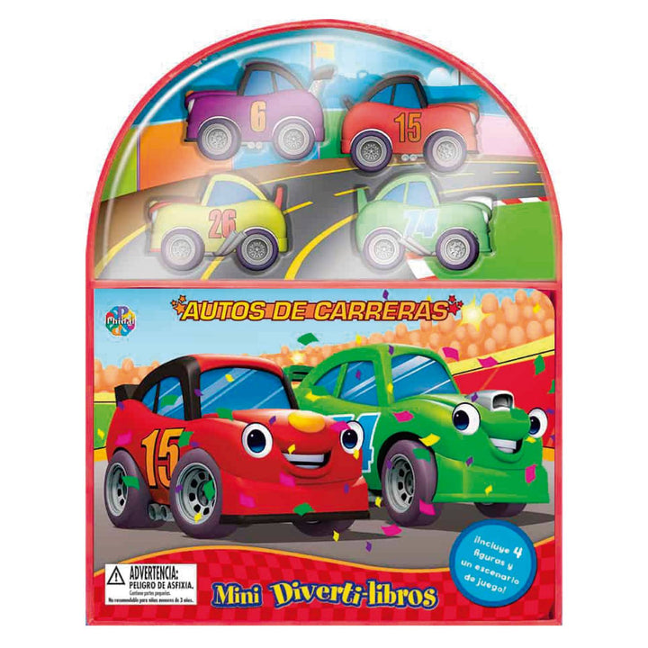 Libro y Juego 2 En 1 Carros De Carreras