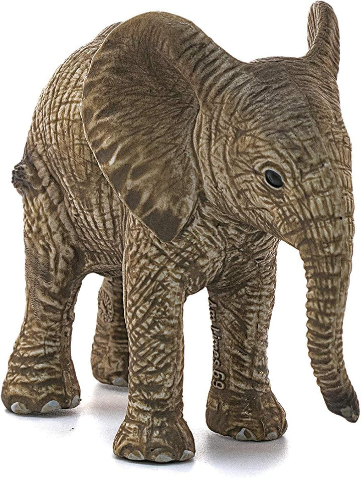 Figura Animales Cria Elefante Africano  Pintado A Mano