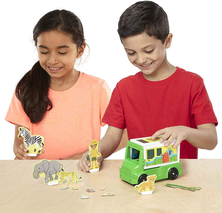 Juego Magnético Vehículo Safari Animales