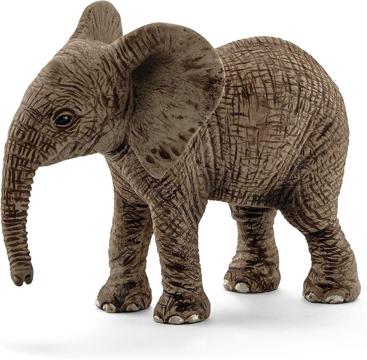 Figura Animales Cria Elefante Africano  Pintado A Mano
