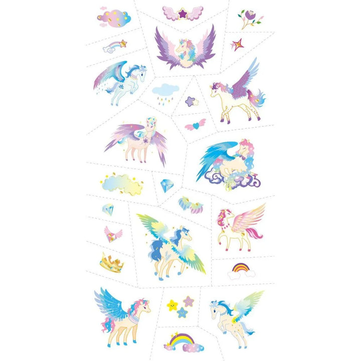 Set De Arte Stickers Y Tattoo Pegasus