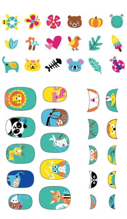 Set De Arte y Manualidades Stickers Para Uñas Animales