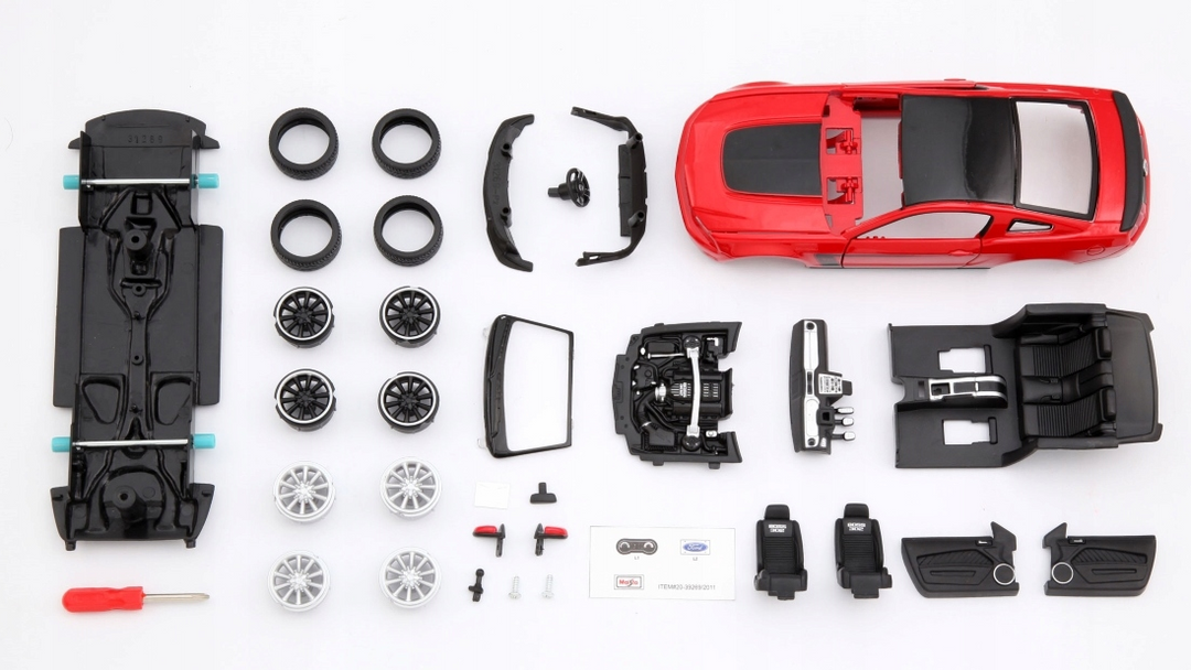 Carro A Escala 1/24 Ford Mustang Boss 302 Rojo Para Armar