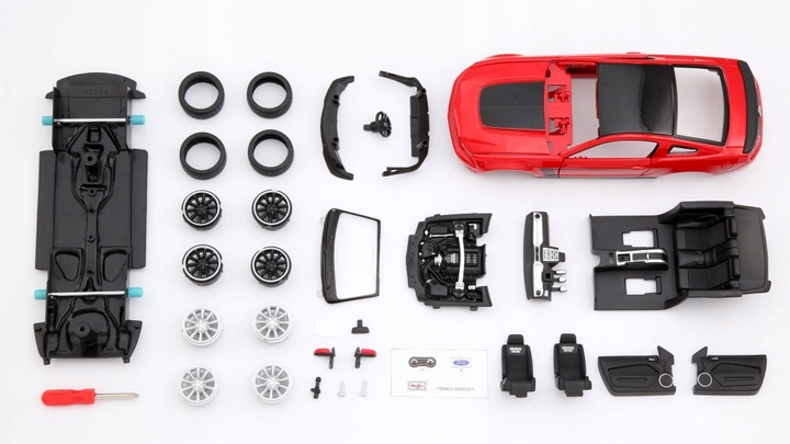 Carro A Escala 1/24 Ford Mustang Boss 302 Rojo Para Armar