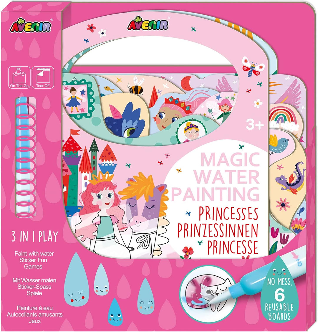 Libro Magico Para Pintar Con Agua Princesas