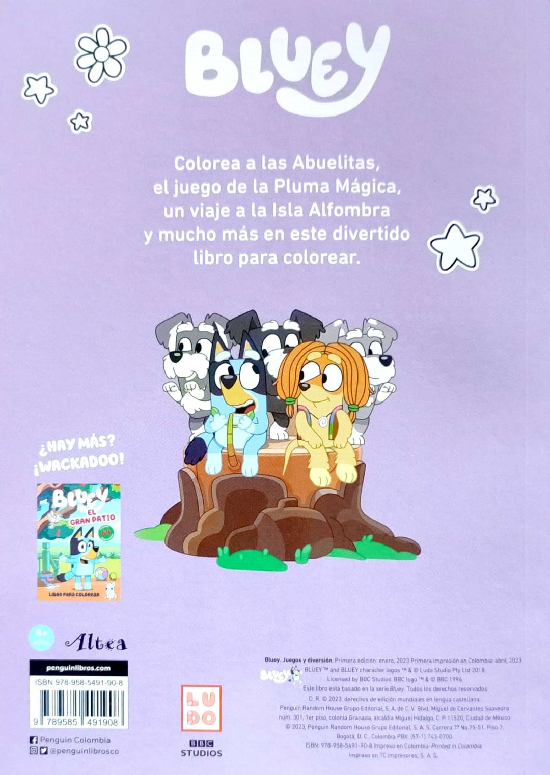Libro Para Colorear Bluey Juegos Y Diversión