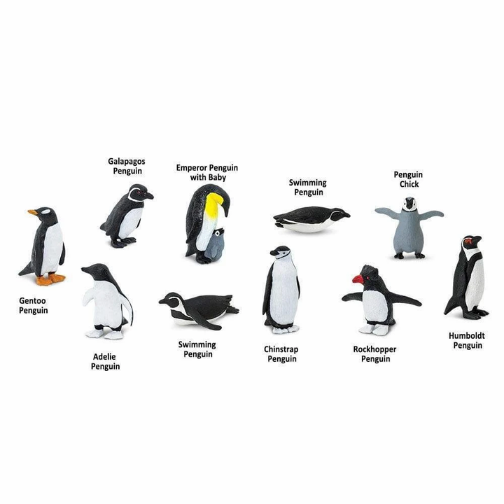 Set de animales pingüinos