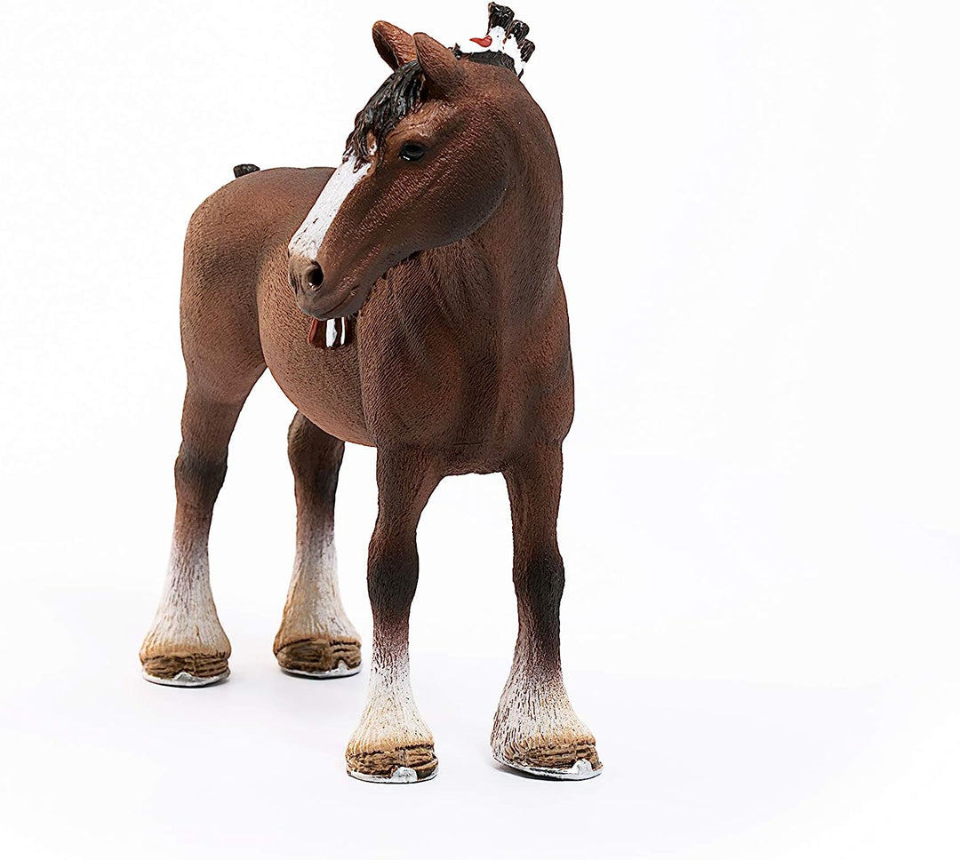 Figura Animales Caballo  Clydesdale Pintado A Mano