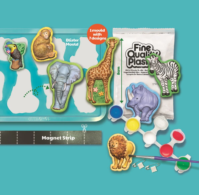 Kit De Arte Moldea Y Pinta Animales De La Selva