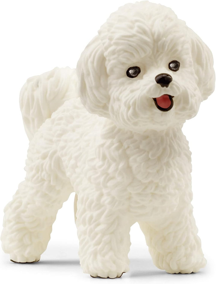 Figura Animales Perro Bichon Frise Pintado A Mano