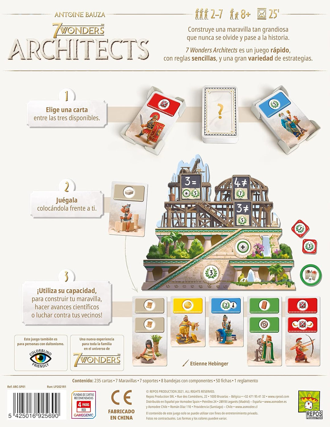 Juego de Mesa 7 Wonders Architects Estrategia Familiar