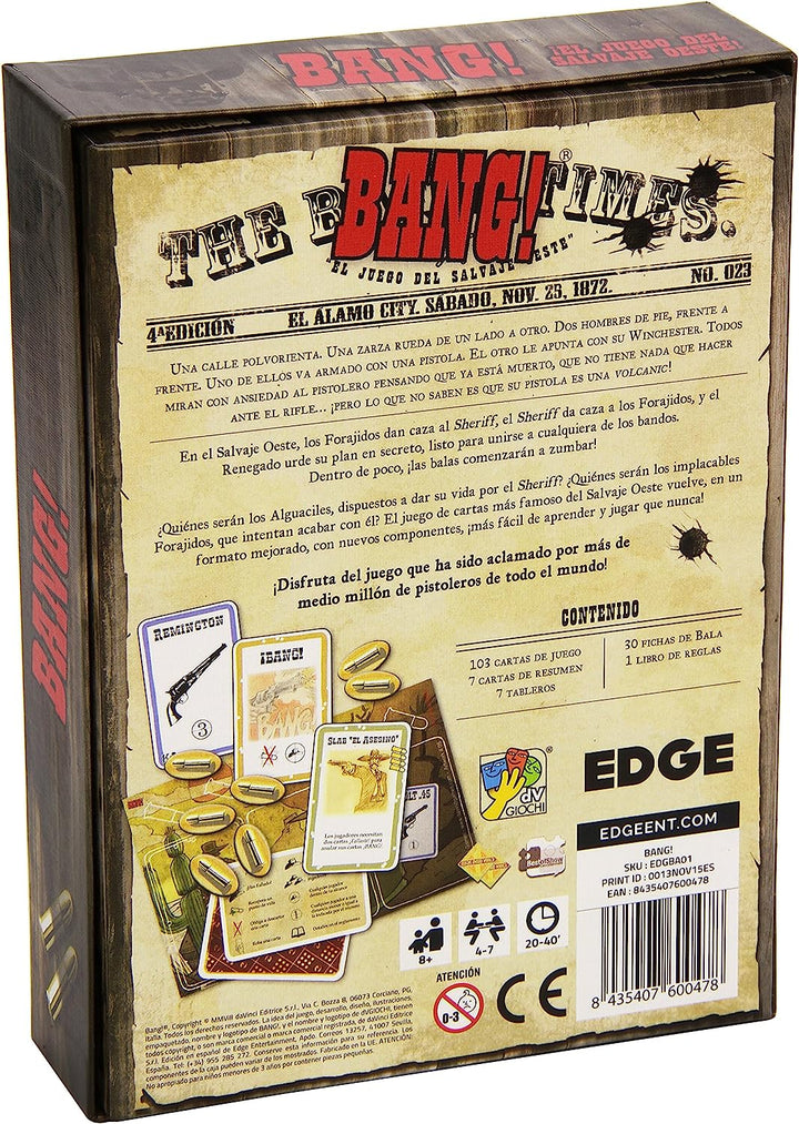 Juego De Mesa Bang El Lejano Oeste