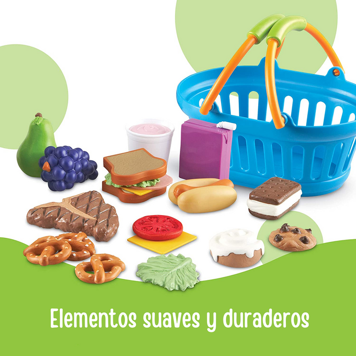 Set Didáctico De Mercado Comida Roles De Lujo Para Niños