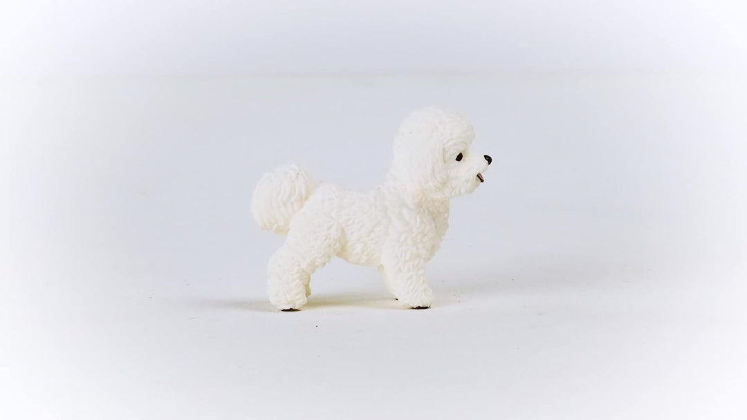 Figura Animales Perro Bichon Frise Pintado A Mano