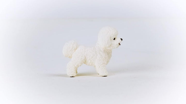 Figura Animales Perro Bichon Frise Pintado A Mano