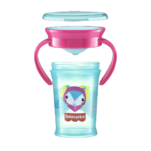 Vaso Antiderrame 360 First Moments Rosa Para Niña Niño Bebe