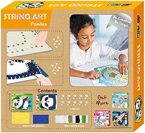 Set Arte Y Diseño Con Hilos Oso Panda