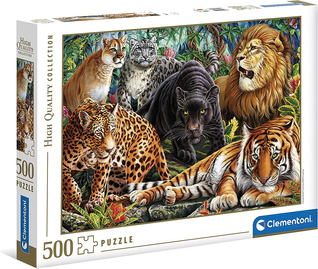 Rompecabezas 500 Piezas Felinos Leon Trigre