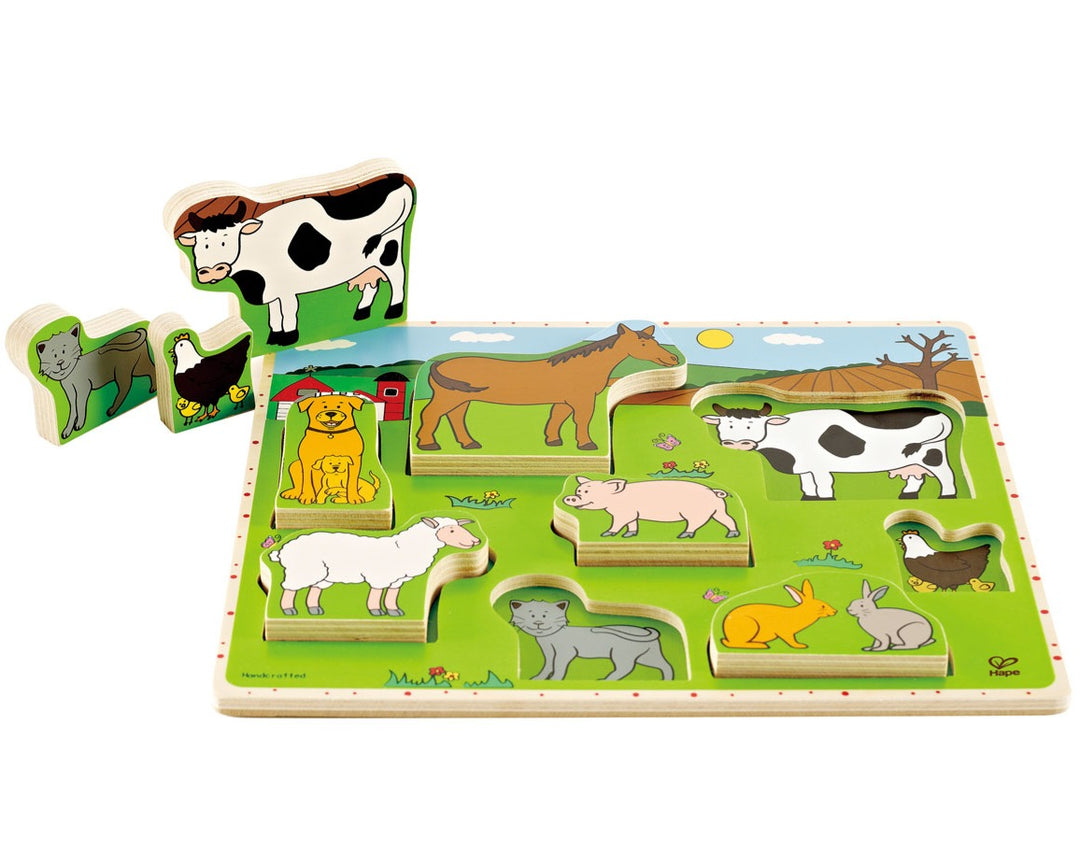 Rompecabezas fichas gruesas: Granja