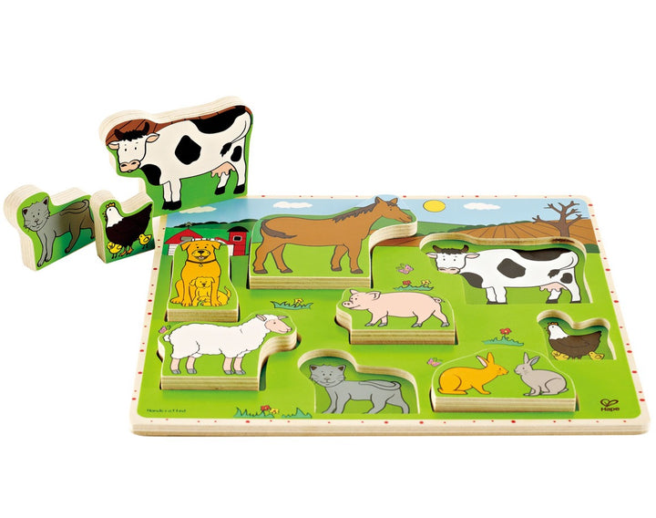Rompecabezas fichas gruesas: Granja