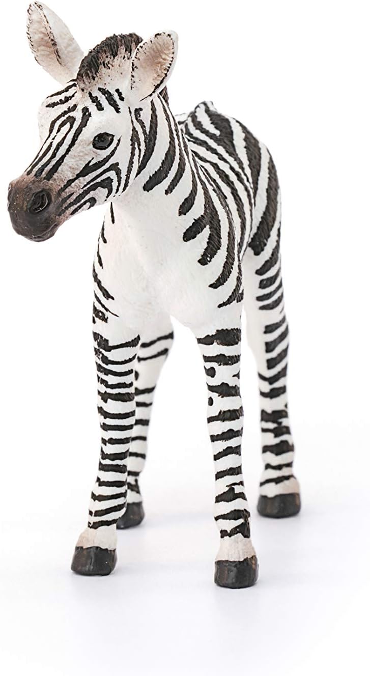 Figura Animales Cria De Cebra Pintada A Mano