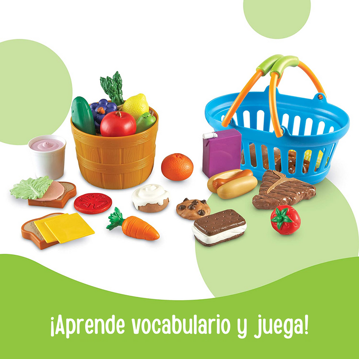Set Didáctico De Mercado Comida Roles De Lujo Para Niños