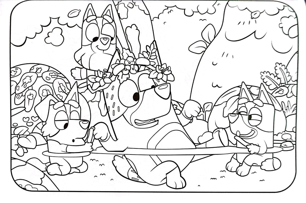 Libro Para Colorear Bluey El Gran Patio