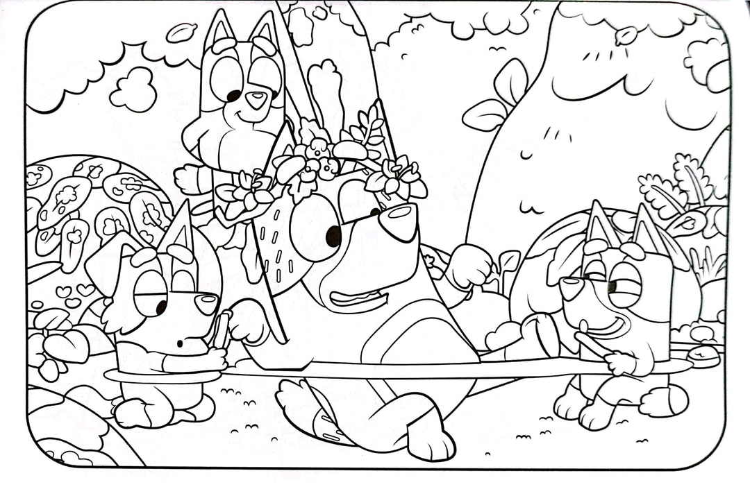 Libro Para Colorear Bluey El Gran Patio