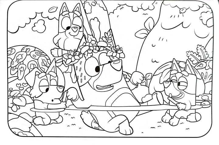Libro Para Colorear Bluey El Gran Patio