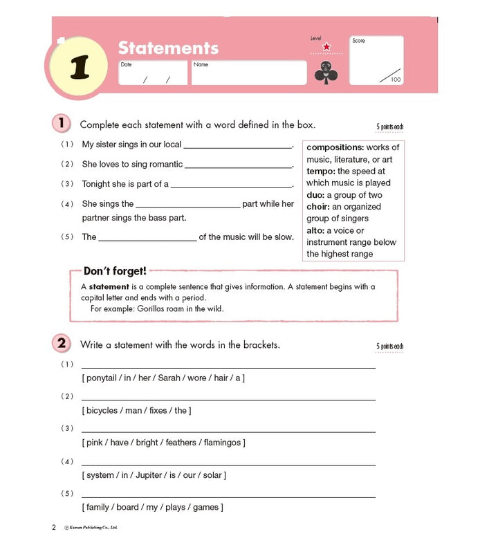 Libro Kumon Escritura Grado 4 En Ingles para niños niñas