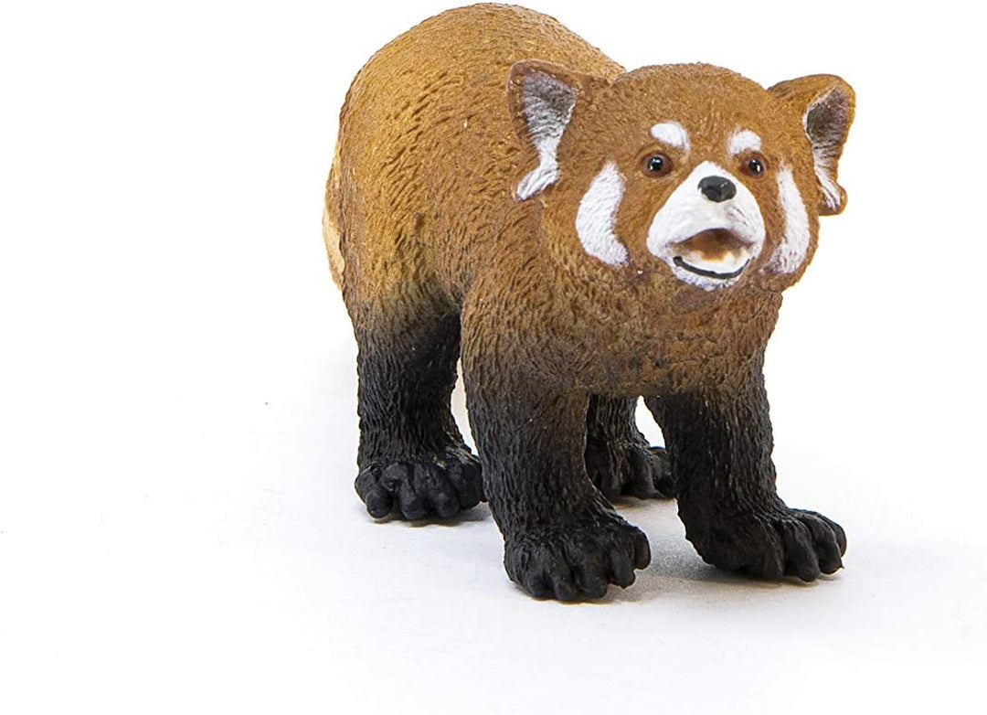 Figura Animales Oso Panda Rojo Pintado A Mano