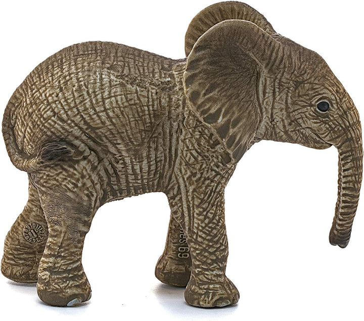 Figura Animales Cria Elefante Africano  Pintado A Mano