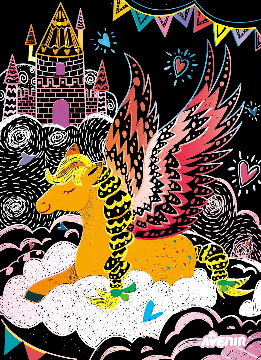 Set De Arte y Manualidades Para Raspar Pegasus