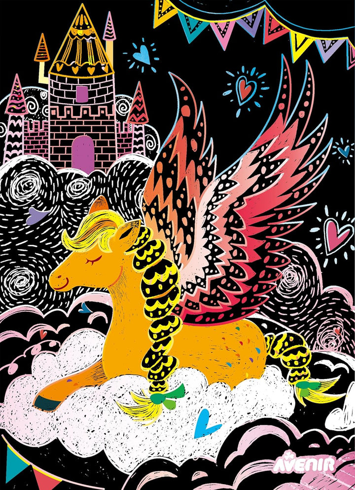 Set De Arte y Manualidades Para Raspar Pegasus