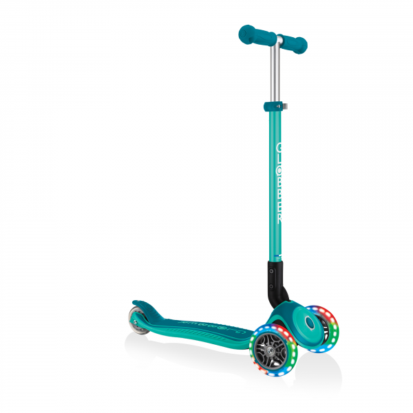 Patineta Globber Primo Plus Con Luces verde