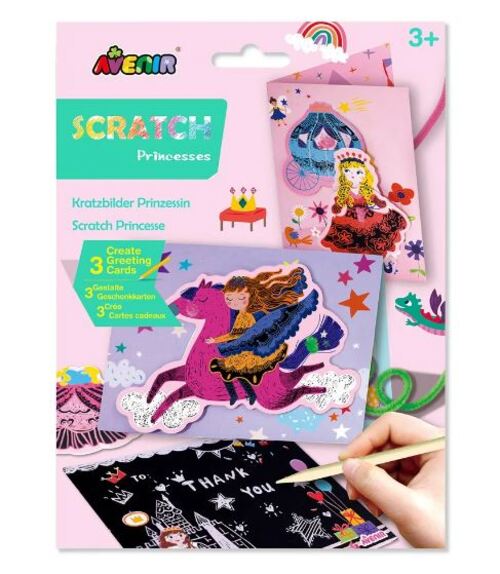 Set De Arte y Manualidades Para Raspar Tarjetas Princesas