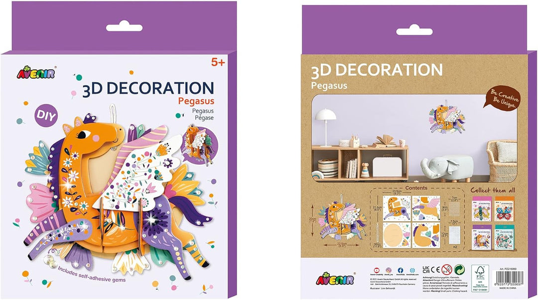 Set De Arte Y Manualidades Pegaso En 3D