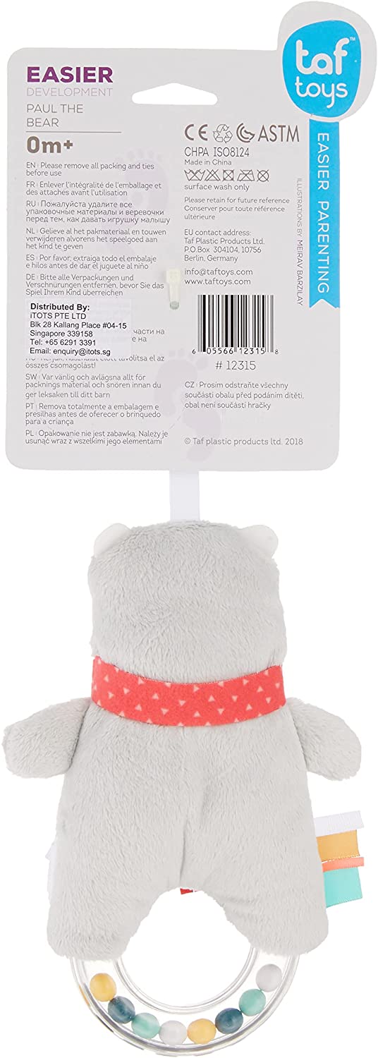 Osito Sensorial Sonajero Para Bebe