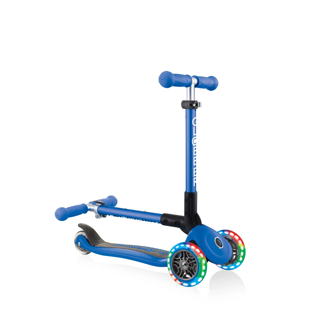 Patineta Globber Junior Con Luces Azul